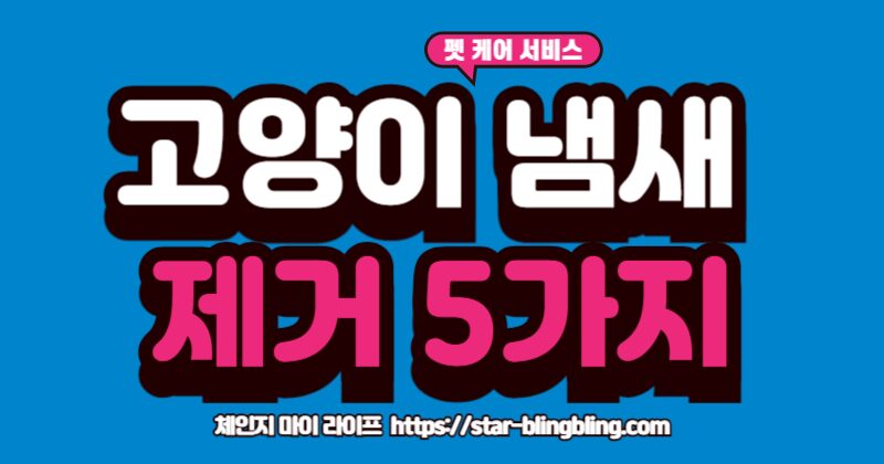 고양이 집안 냄새 없애는 자연 방법 5가지 인포그래픽