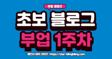 초보 블로그 부업 1주차 실전 가이드 이미지