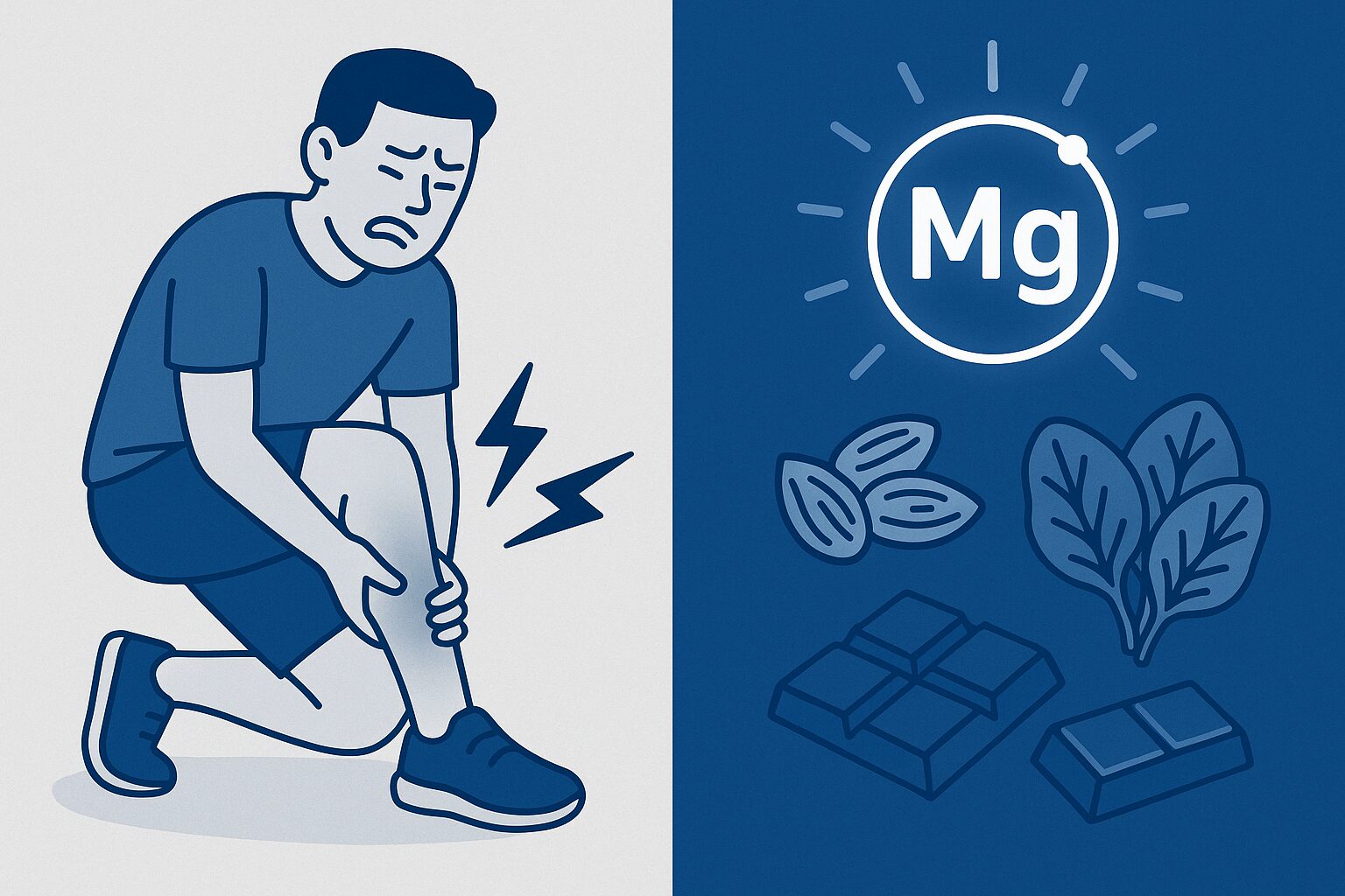 자주 쥐나는 이유, '마그네슘 부족' 자가진단법과 해결책 3가지 (추천) 자주 쥐나는 이유가 되는 마그네슘 부족을 해결하는 방법을 담은 이미지.