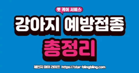 수의사에게 예방접종에 대한 설명을 듣고 있는 보호자와 강아지