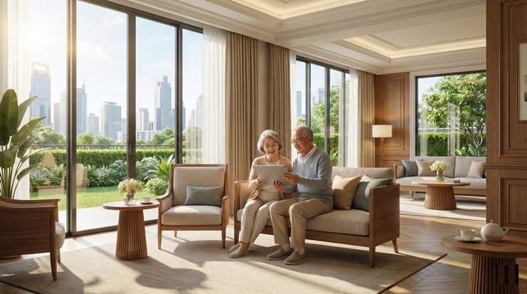 실버타운 입주 요건 확인 및 고급 시니어 주택 인프라 이미지