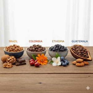 커피 초보자를 위한 원두 종류별 맛과 특징 비교 (브라질, 콜롬비아, 에티오피아 원두 추천)