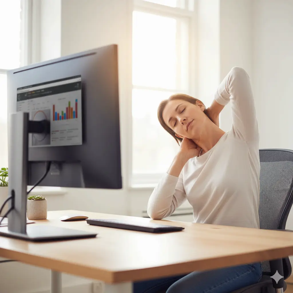 경추성 두통: 두통약 먹어도 머리가 계속 아픈 이유 (자가진단 및 해결법) 경추성 두통의 원인이 되는 목 통증을 느끼는 사람