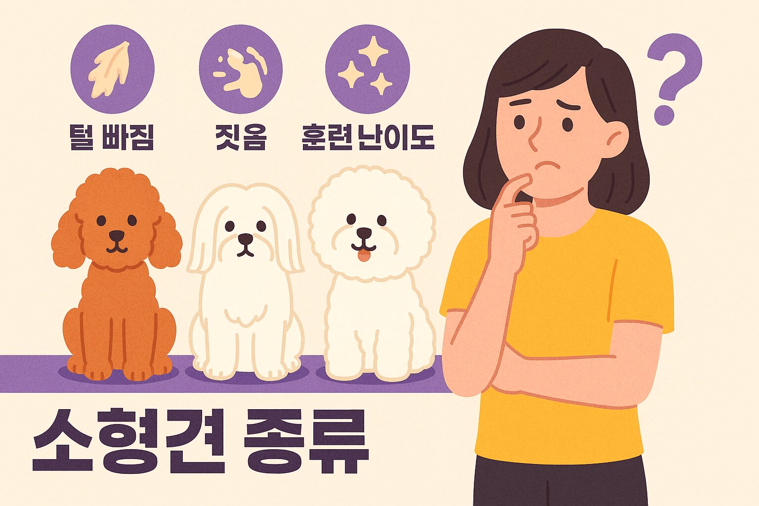 소형견 종류, '이것' 모르고 키우면 100% 후회합니다 (푸들 vs 말티즈 vs 비숑 완벽 비교) 다양한 소형견 종류를 비교하듯, 푸들, 말티즈, 비숑 프리제가 나란히 앉아있는 모습