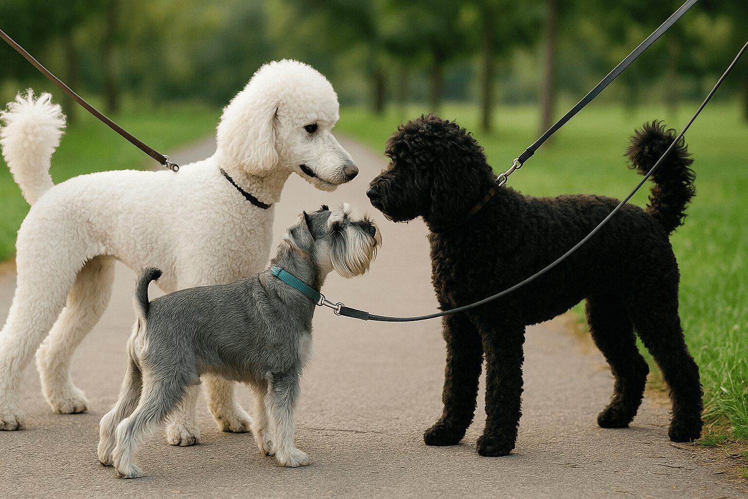 저알러지 견종 7가지 중 다양한 털 빠짐이 적은 강아지들의 활동적인 모습