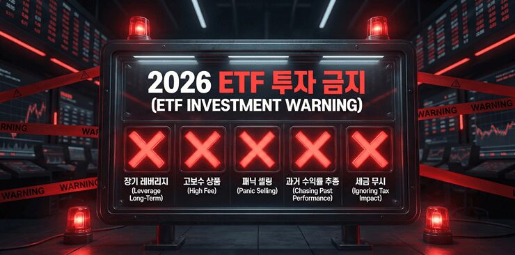 2026 ETF 투자 금지: 초보자가 가장 많이 하는 실수 5가지 시각화