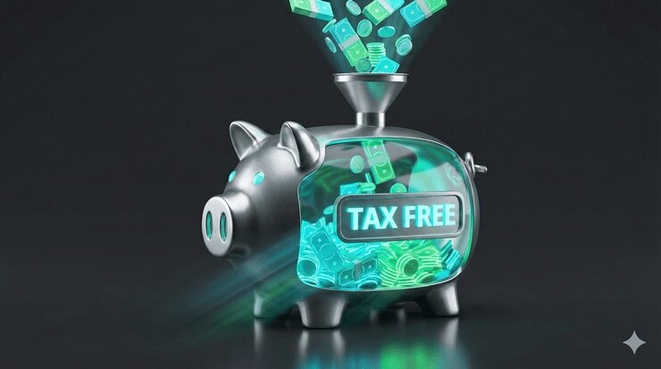 IRP 절세 효과와 세액공제 혜택을 시각화하는 금융 다이어그램