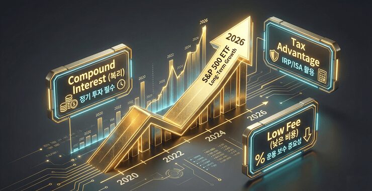 S&P500 ETF 2026 전망과 장기 투자 복리 효과를 시각화한 금융 성장 차트
