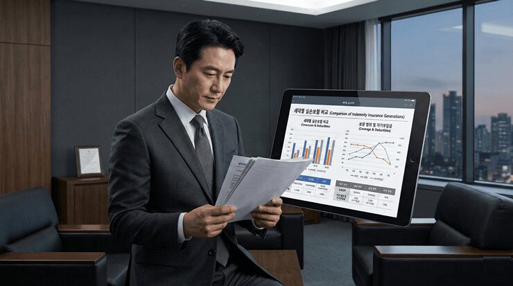 실손보험 세대별 차이를 비교 분석하는 전문적인 리포트 이미지