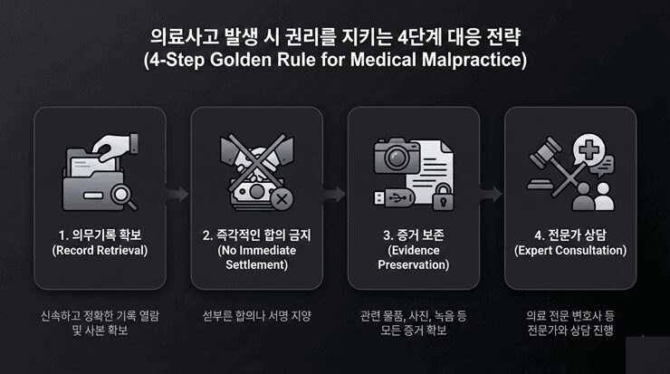 의료사고 대응 가이드: 원장실 가기 전 '이것'부터 복사 안 하면 100% 집니다 (2026년 업데이트) 의료사고 발생 시 함부로 사인하면 안 되는 불공정 합의서의 예시