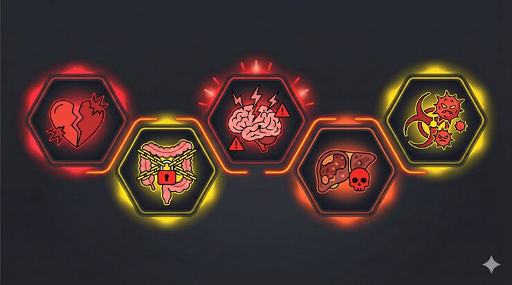 회충 다이어트의 치명적인 위험성 5가지를 시각화한 인포그래픽