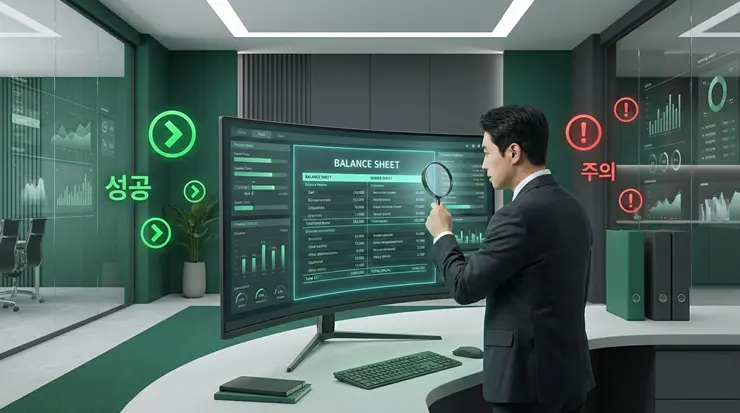 재무제표를 통해 고배당 주식 위험과 배당률 함정을 분석하는 투자자