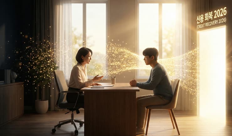 최저신용자 특례보증 거절 후 대안을 찾는 금융 상담 이미지
