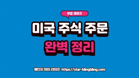 "미국 주식 주문 방식 및 지정가 시장가 차이를 안내하며 주식 주문 실수를 예방하는 전문적인 썸네일 이미지"
