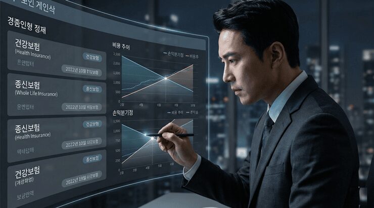 보험 리모델링 타이밍: 유지 vs 해지, 1초 만에 판단하는 전문가 공식 (2026년 업데이트) 보험 리모델링 타이밍을 잡기 위해 가입된 증권들을 꼼꼼히 비교 분석하는 금융 전문가의 모습