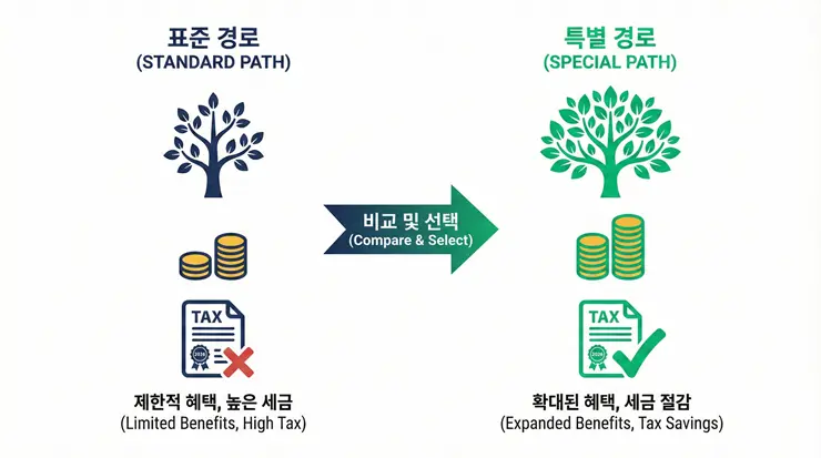 상속세 인적공제 vs 일괄공제 절세 효과 비교를 위해 서류를 작성하는 전문가