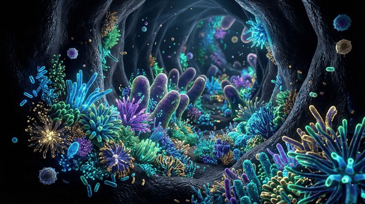 효과적인 장내 유익균 늘리는법을 위해 장내 환경을 분석하는 전문가의 모습