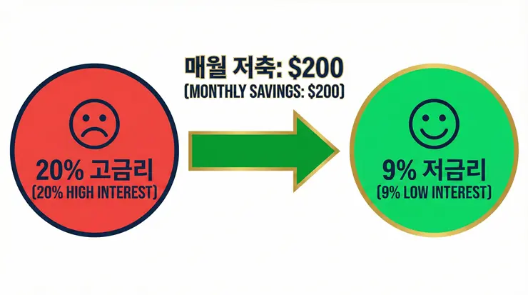 근로자 햇살론 금리 비교 및 신용 점수 상승 인포그래픽