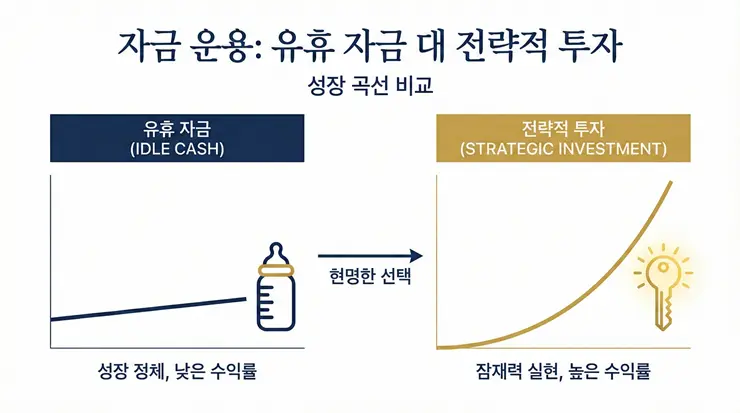 증여세 면제 한도 활용을 위한 자산 증식 그래프 시각 자료