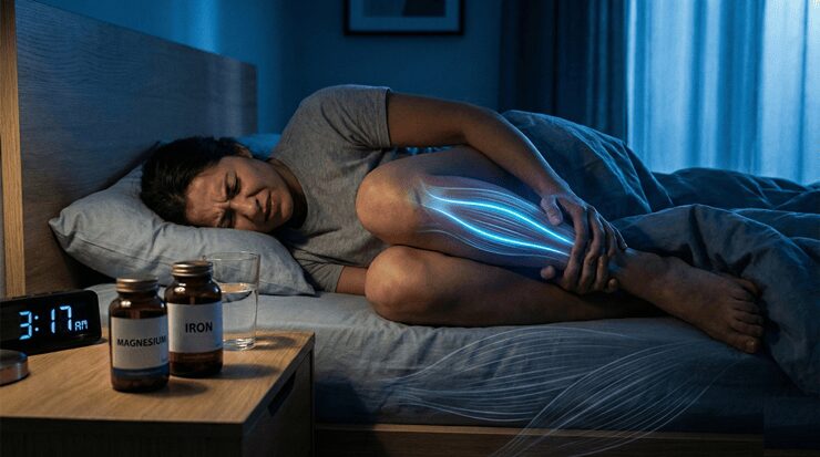 수면 중 다리 쥐 예방 영양제 복합 처방 이미지