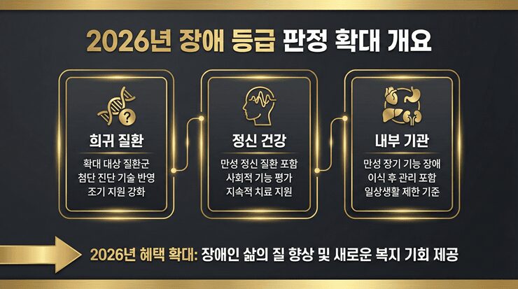 장애 등급 판정: "심사 탈락했던 분들도 주목!" 2026년 바뀐 기준과 새로 받는 혜택 5가지 개정된 장애인 복지 혜택과 장애 등급 판정 후 수령 가능한 연금액을 시각화한 차트