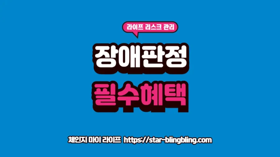 장애 판정 직후 혜택 3가지 요약 썸네일