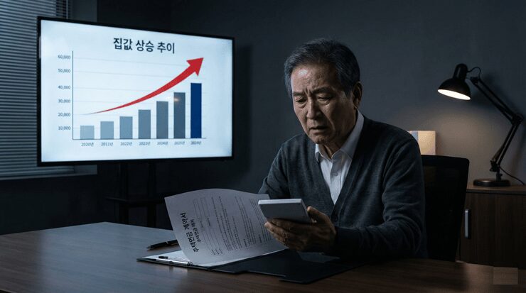 오르는 집값 시세와 주택연금 해지 시 발생하는 금융 손실액을 정밀하게 대조 분석하는 은퇴 설계 전문가