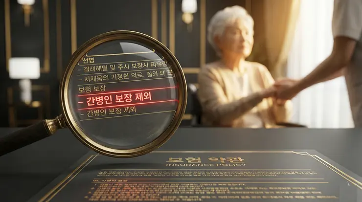 간병보험 지급 조건과 약관의 독소 조항을 정밀 분석하여 노후 리스크를 방어하는 체인지 마이 라이프 리포트 이미지