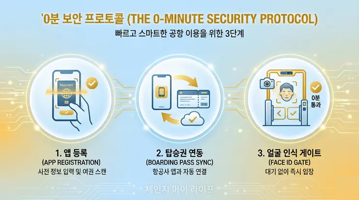 스마트패스 등록 가이드: 보안검색 대기 시간을 0으로 줄이는 데이터 전략 보안검색 대기 시간 단축을 위한 3단계 스마트패스 등록 가이드 인포그래픽 리포트