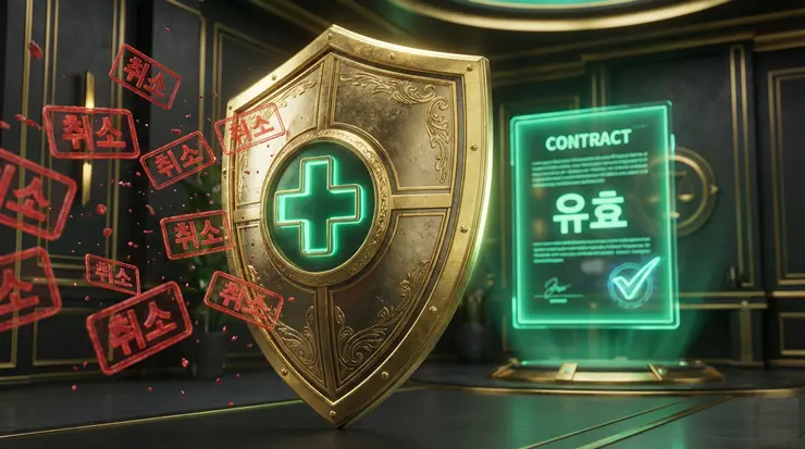 고지의무 위반 대응법: 보험 계약 무효 통보를 승인으로 뒤집는 소명 기술 (2026) 고지의무 위반 공격으로부터 보험 계약 무효를 방어하고 정당한 계약을 수호하는 금융 보안 이미지