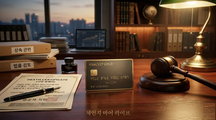 사망신고 전 카드 사용의 법적 처벌 기준을 분석하며 유가족의 자산 관리 전략을 수립하는 체인지 마이 라이프
