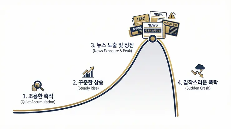 기업의 실적 가이던스와 주가 변동의 상관관계를 나타내는 인포그래픽 이미지