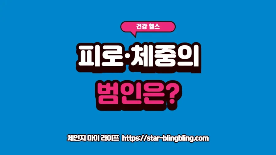 만성 염증으로 인해 미토콘드리아가 손상되어 만성 피로가 발생하고 대사 저하로 인해 체중 증가가 지속되는 생화학적 원인을 설명하는 프리미엄 썸네일 이미지