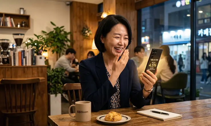 자영업자 고금리 탈출 승인 화면
