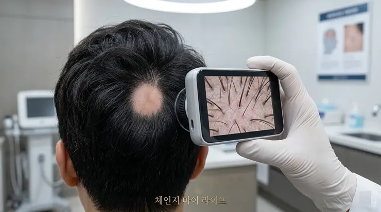 원형 탈모 원인과 스트레스 상관관계를 분석하는 체인지 마이 라이프 건강 리포트