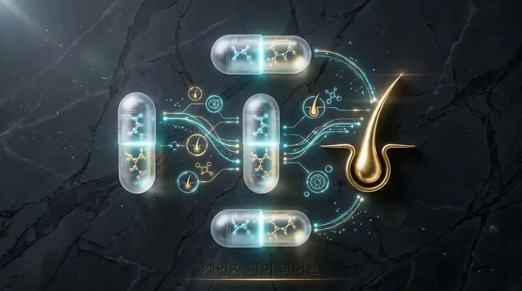 유전성 탈모 리스크를 분석하며 모발 자산을 관리하는 체인지 마이 라이프 건강 리포트