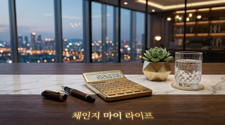 소득세 절세를 위해 자영업자의 필요경비를 분석하며 장부를 기록하는 체인지 마이 라이프