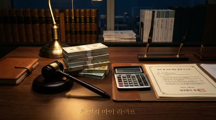 형제 간 상속 분쟁 소송 비용 데이터를 분석하며 자산 경영 전략을 수립하는 체인지 마이 라이프